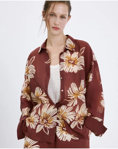 M.N.G - Printed Lyocell Shirt
