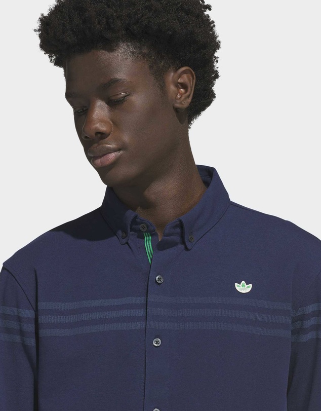 adidas Originals - Originals Twistknit Button Up Polo Shirt Mens