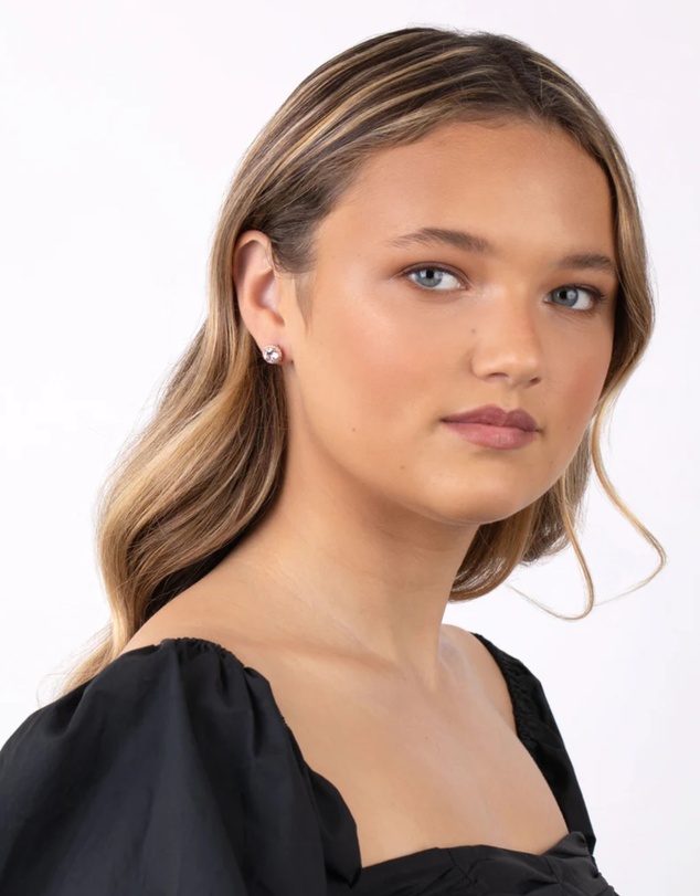 Lovisa - Rose Gold Plated Sterling Silver Cubic Zirconia Stud Earrings