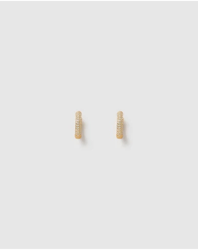 Izoa - Brit Small Huggie Earrings