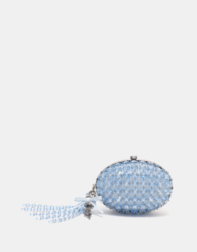 Self Portrait - Oval Crystal Chain Clutch Bag
