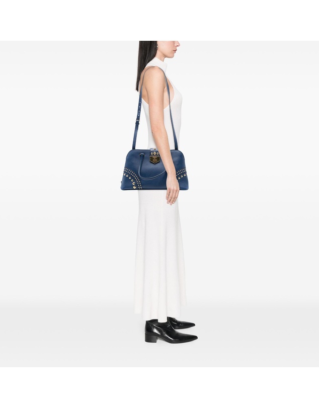 Pre-Loved by Azura Reborn - Pre-Loved Studded Saffiano Cuir Promenade Satchel