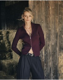 Forcast - Blake Ribbed Zip Cardigan