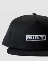 Fallen Footwear - Fallen Footwear Bar Logo Hat Flat Visor 3D EVA Embroidery - Black