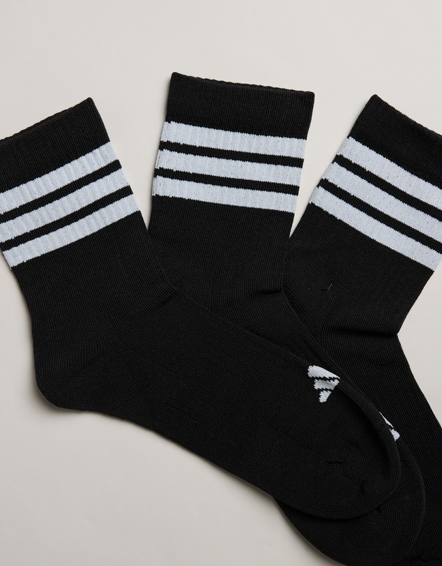 adidas Performance - 3-Pack Three Stripes Cushioned Sportswear Crew Socks - Kids