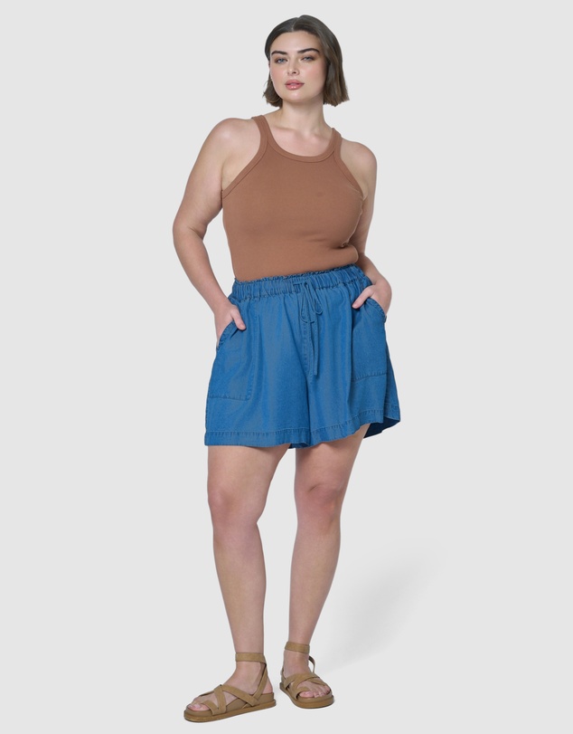 Indigo Tonic - Jadie Chambray Shorts