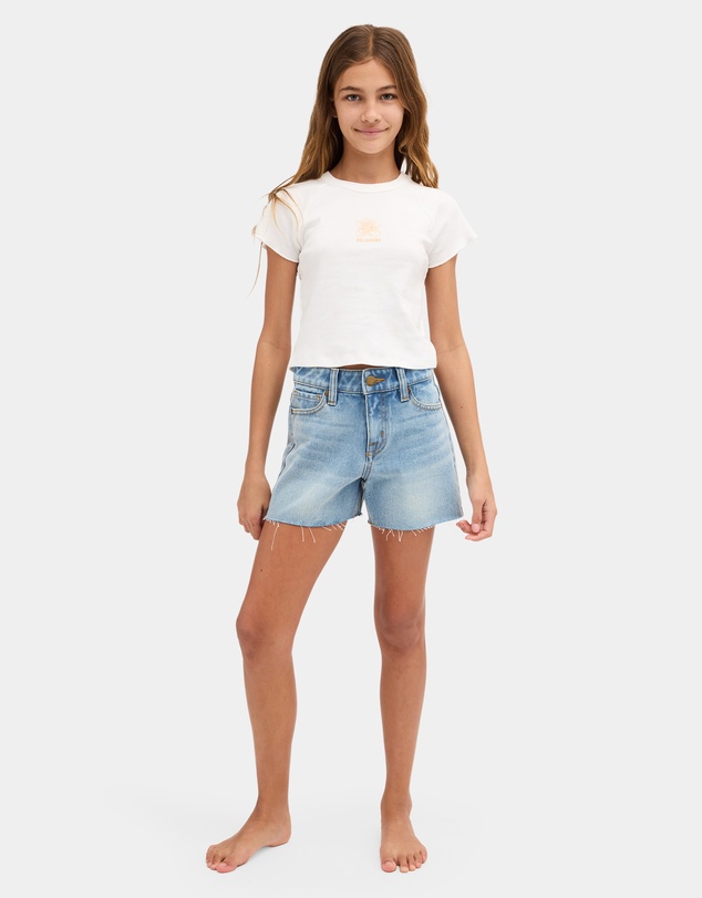 Billabong - Girls 8 to 16 Miley 3 Pocket Denim Walkshorts