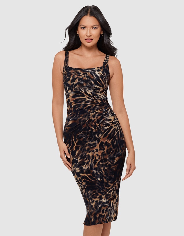 Miraclesuit Shapewear - Bastet Diva Bodycon Sleeveless Midi Shaping Dress