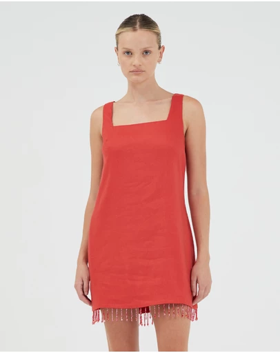 Third Form - Flame Linen Mini Dress