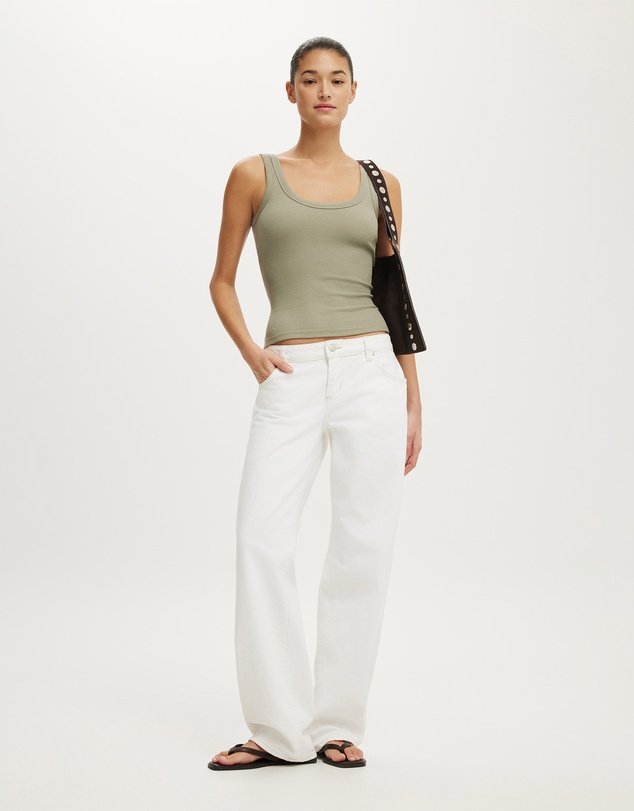 Cotton On - Blake Rib Scoop Tank