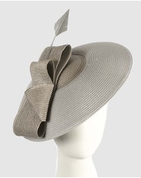 Max Alexander - Saucer Silver Racing Fascinator Hat