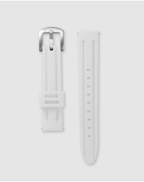 Maxum - Liberty Band - White Silicone with Silver Tone Buckle