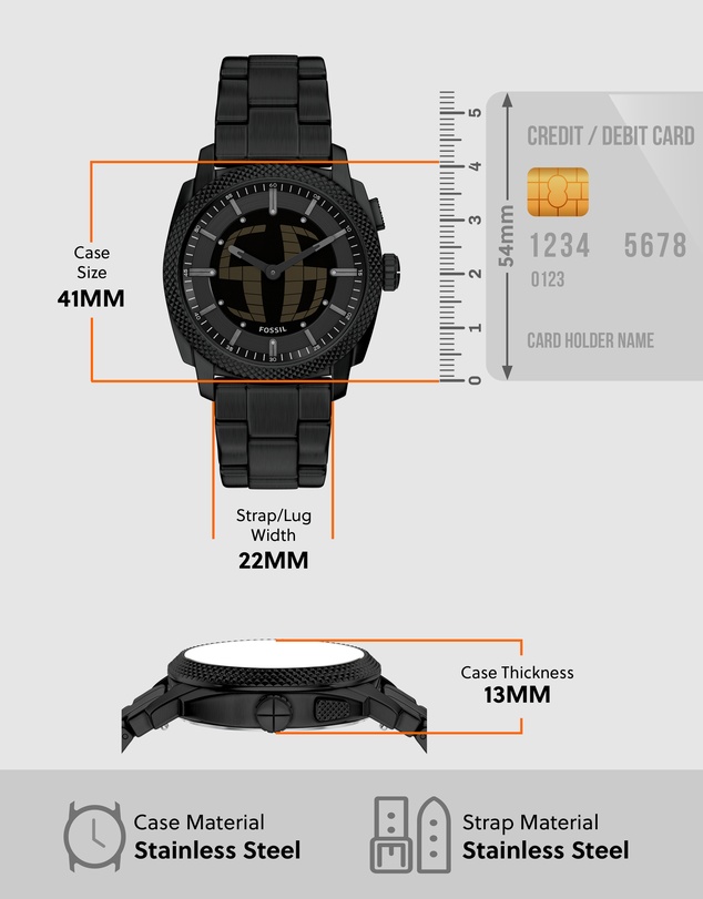 Fossil - Machine Black Analogue-Digital Watch