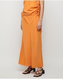 FRIEND of AUDREY - Andree Cupro Ruched Skirt