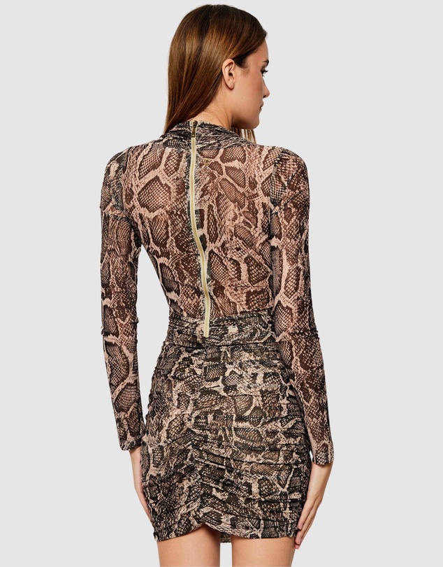GUESS - Bernardette Long Sleeve Square Neck Dress
