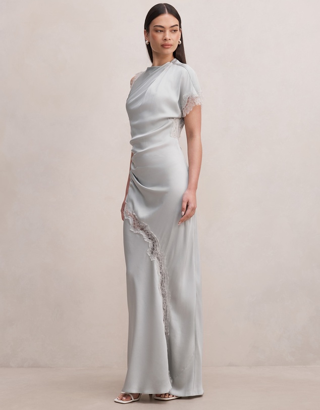 Forever New - Kody Satin Lace Asymmetric Dress
