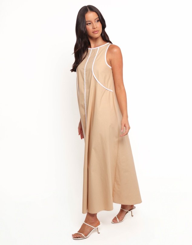 Petal & Pup - Peppa Maxi Dress - Beige/White