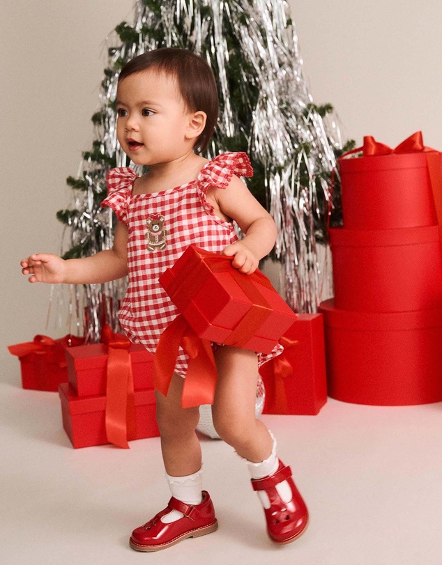 Huxbaby - Gingerbread Huxette Bubble Romper Christmas - Babies