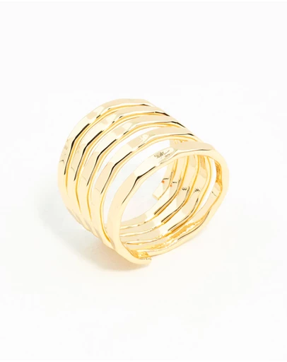 Lovisa - Gold Molten Layered Ring