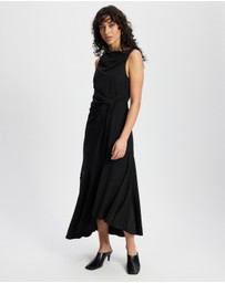 & Other Stories - Asymmetric Wrap-Knot Midi Dress