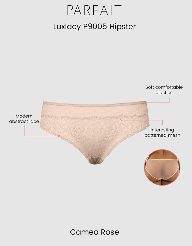 Parfait - Luxlacy Sheer Mesh & Lace Hipster Brief