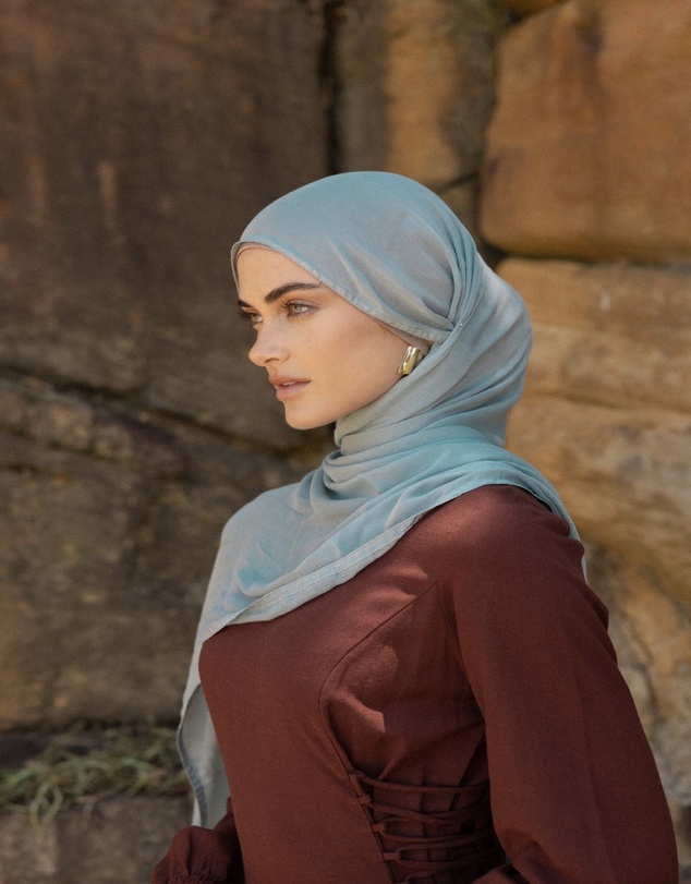 Mod Squad - Double Stitch Hijab- Aqua