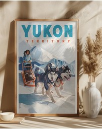 Olive et Oriel - Yukon Territory Dog Sled Travel by The Whiskey Ginger Art Print