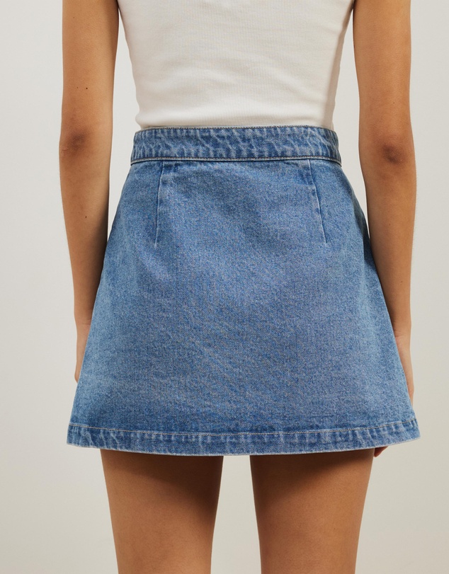 Atmos&Here - Petra Denim Wrap Mini Skirt