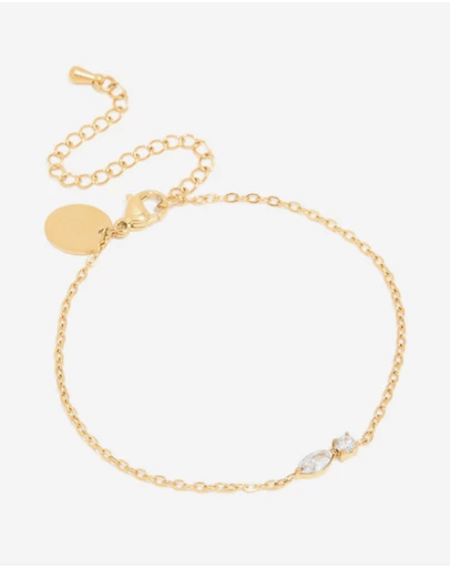 Lovisa - Waterproof Gold Plated Stainless Steel April Cubic Zirconia Birthstone Bracelet