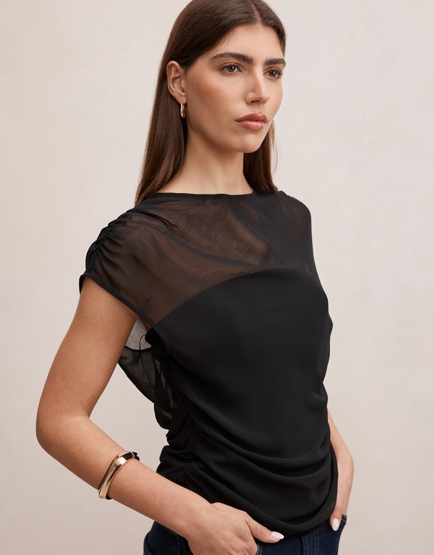 Forever New - Remy Sheer Mixed Top
