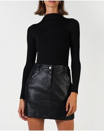 Lydan The Label - Mock Neck Long Sleeve Knit