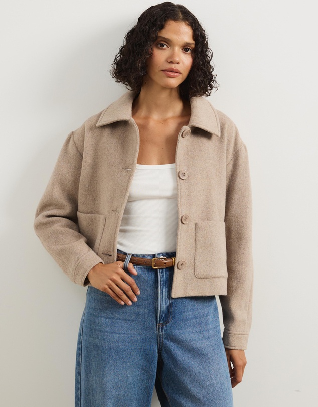 Atmos&Here - Joy Wool Blend Cropped Jacket