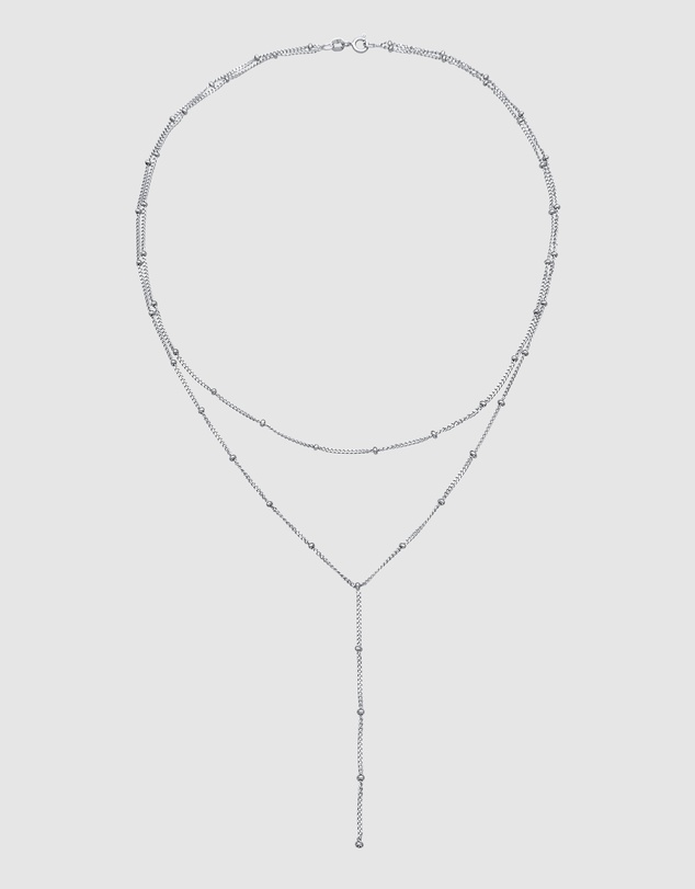 Elli Jewelry - Ball Layer Y-Necklace in 925 Silver