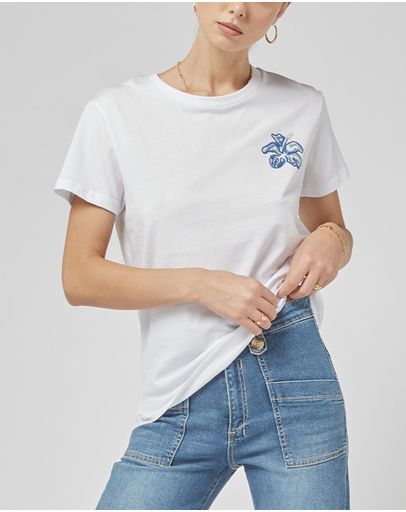 White Printed