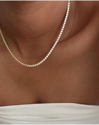 SAINT VALENTINE - Aspen Tennis Necklace - Gold