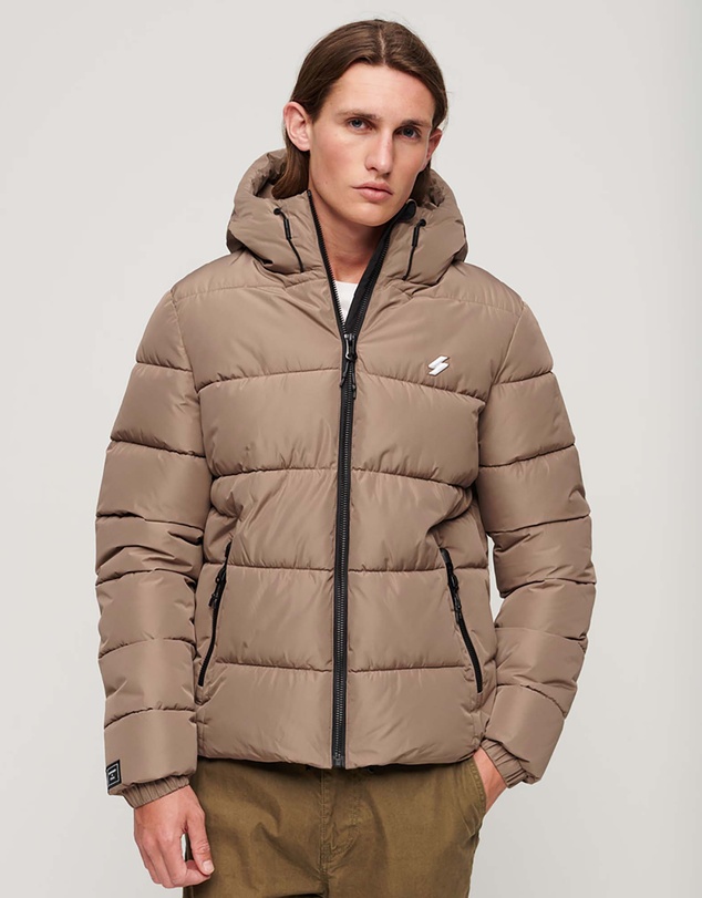 Superdry - Hooded Sports Puffer Slim Fit Jacket