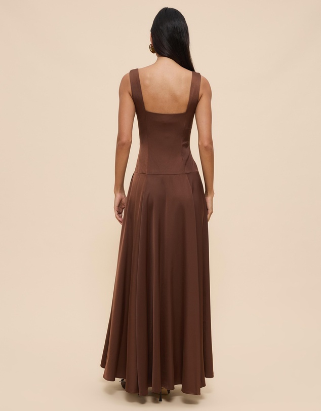 CHANCERY - Serena Drop Waist Square Neck Maxi Dress