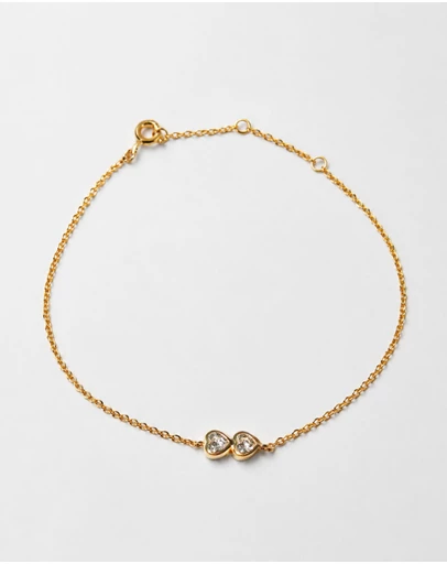 SAINT VALENTINE - Two Of A Kind Heart Bracelet - Gold