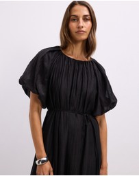 The Fated - Noa Puff Sleeve Midi Dress