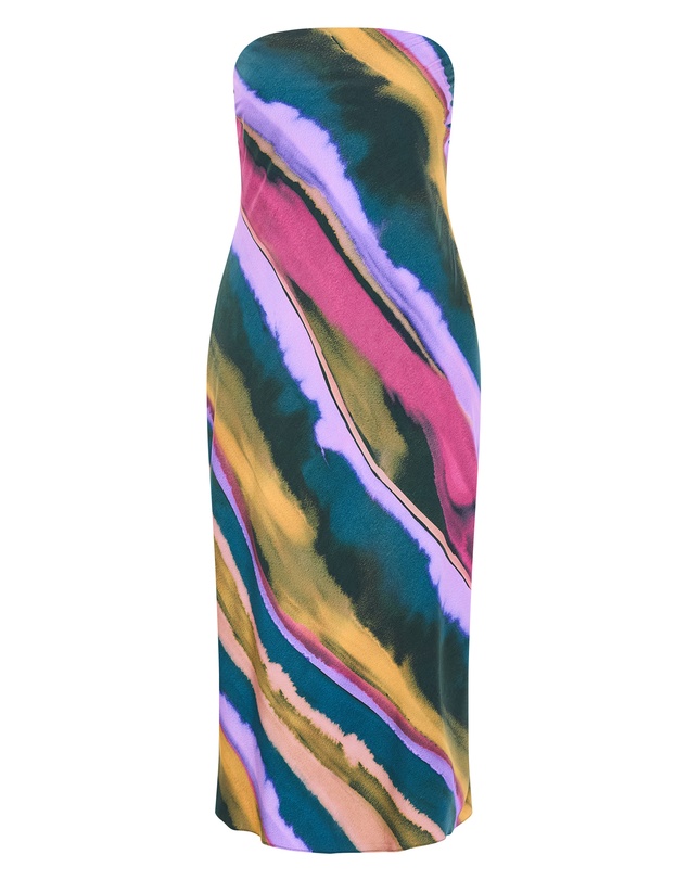 City Chic - Ines Print Strapless Dress