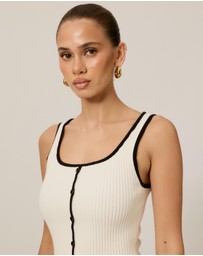 Tussah - Lori Contrast Ribbed Knit Top