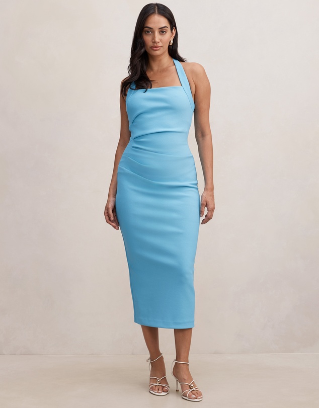Forever New - Georgie Halter Neck Ruched Bodycon Dress