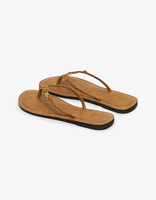 Superdry - Faux Leather Braided Flip Flop