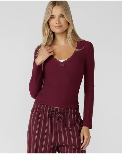 Lorna Jane - In The Moment Long Sleeve Rib Top