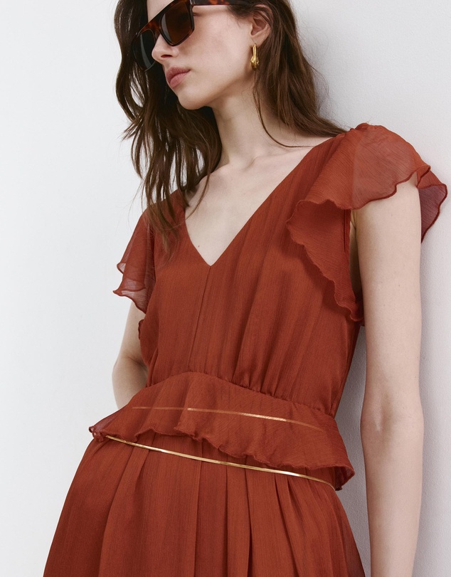 M.N.G - Long Ruffled Dress