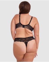 Bras N Things - Romance V String Knicker - Black