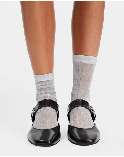 High Heel Jungle - Beam Ribbed Lurex Cotton Sock