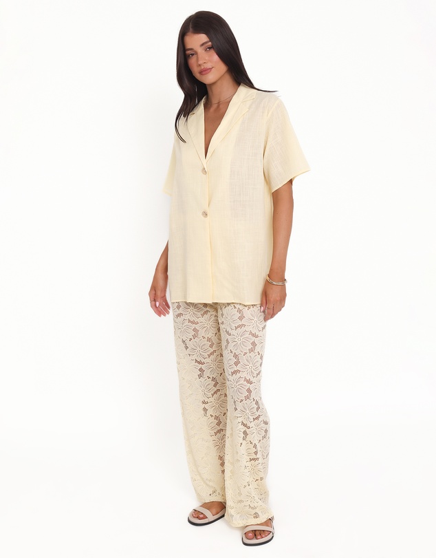 Petal & Pup - Mindy Lace Pant Set - Yellow