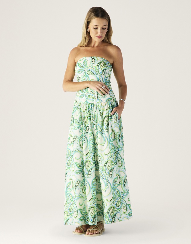 MOS The Label - Tara Print Strapless Dress