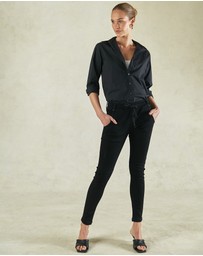 DRICOPER DENIM - Active Black Ankle Length Jeans